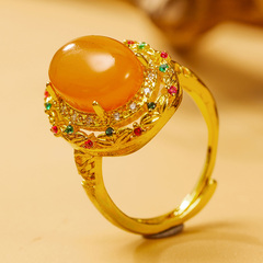 金色年华蜜蜡戒指