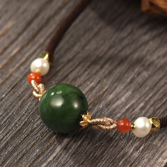 碧玉圆珠吊坠